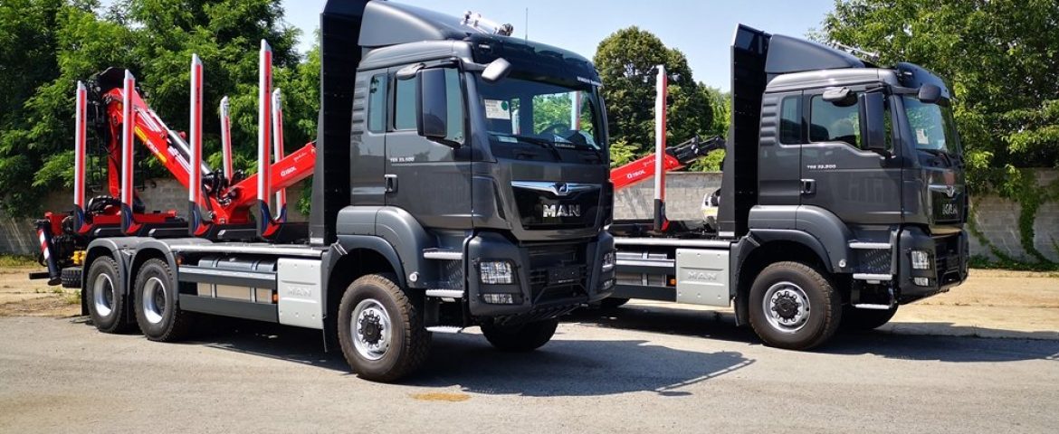 Dva šumara sa Palfinger Epsilon dizalicama Q150L97 za kompaniju Nikola